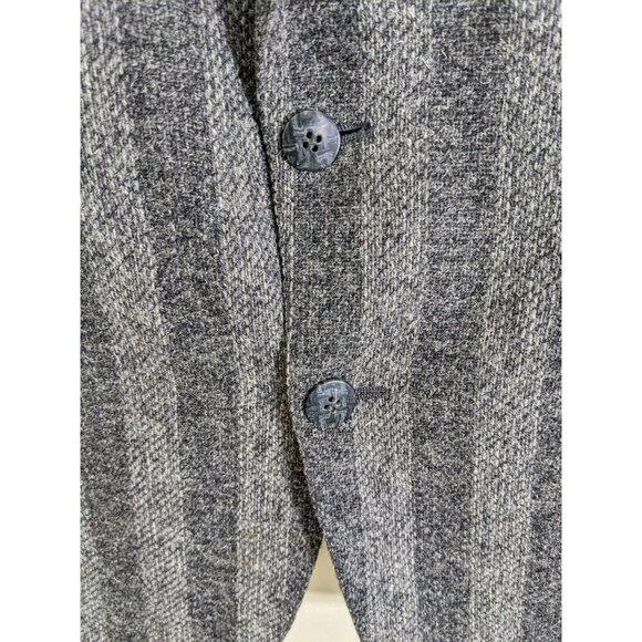Vintage Mens 2 Button Blazer Jacket Sz 43 Regular Gray Virgin Wool Nino Cerruti - Picture 3 of 10